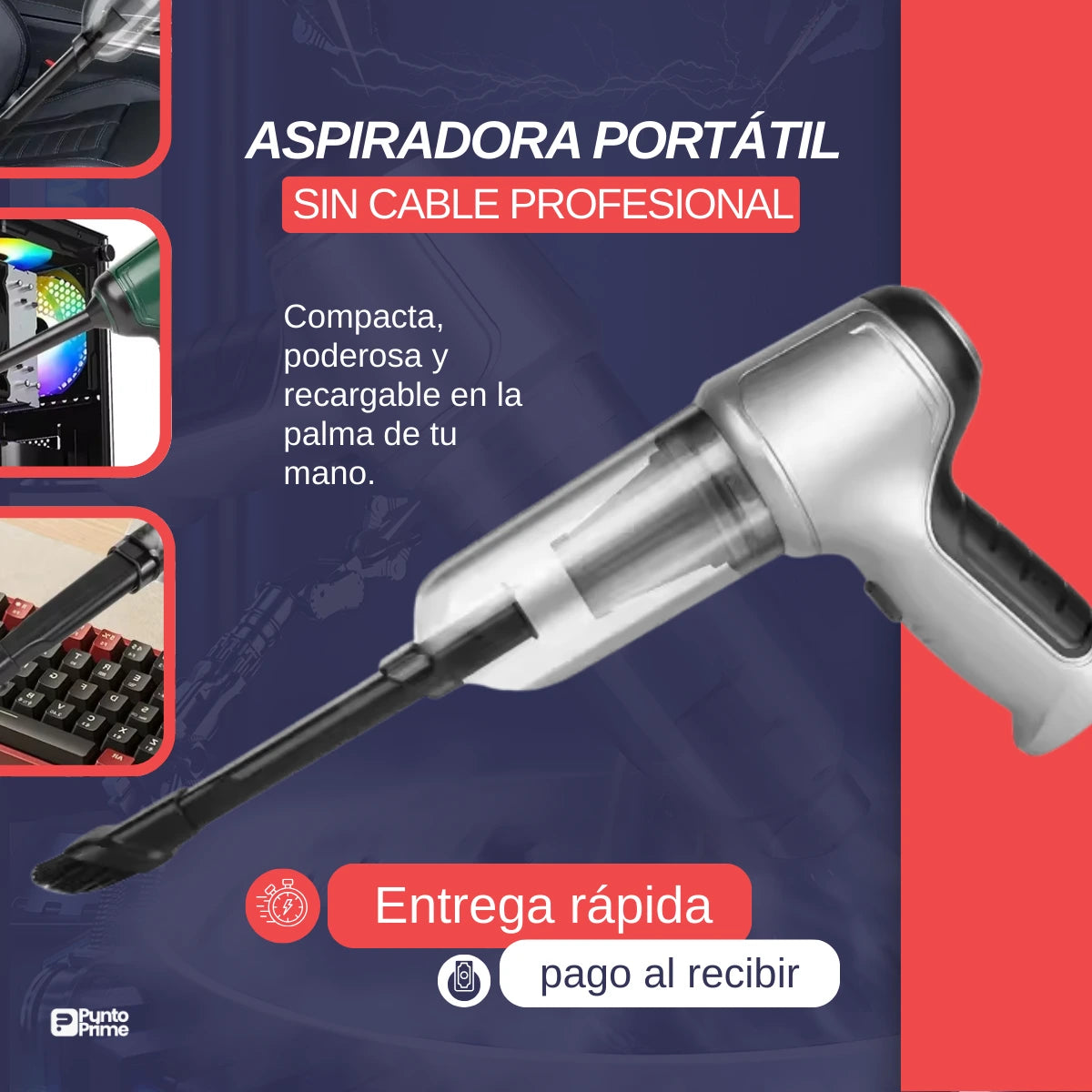 Aspiradora portátil CleanMax + ENVÍO GRATIS HASTA HOY (ÚLTIMAS UNIDADES)