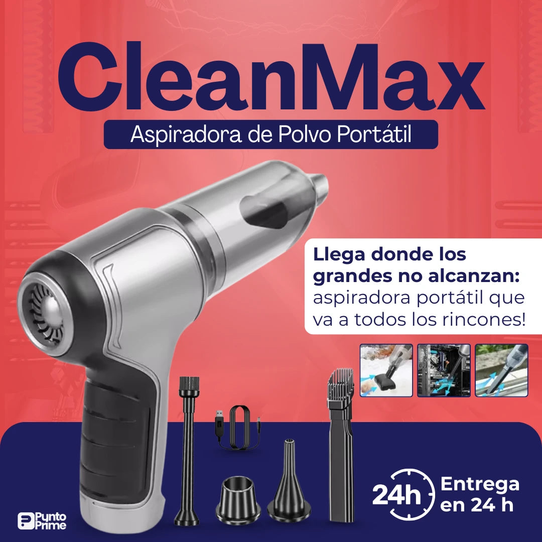 Aspiradora portátil CleanMax + ENVÍO GRATIS HASTA HOY (ÚLTIMAS UNIDADES)