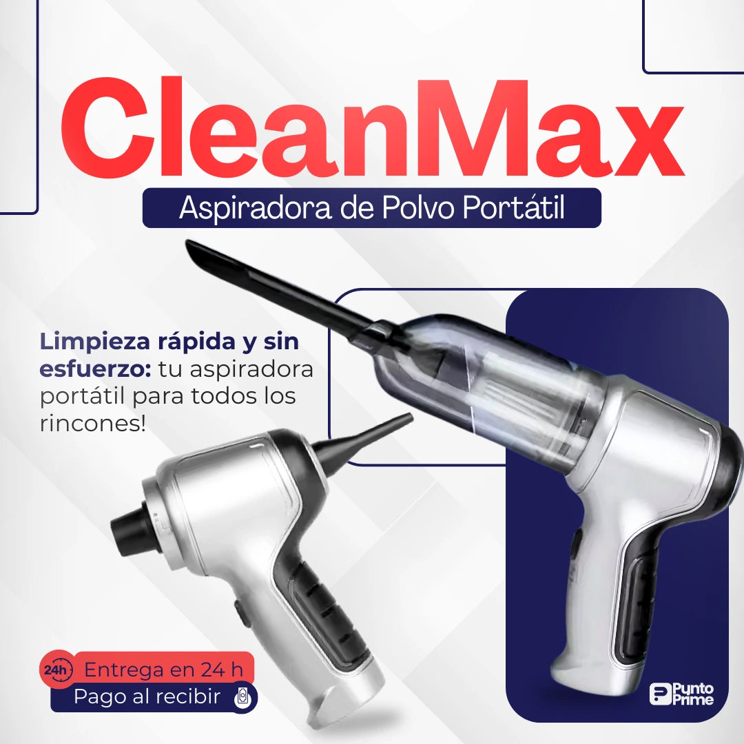 Aspiradora portátil CleanMax + ENVÍO GRATIS HASTA HOY (ÚLTIMAS UNIDADES)
